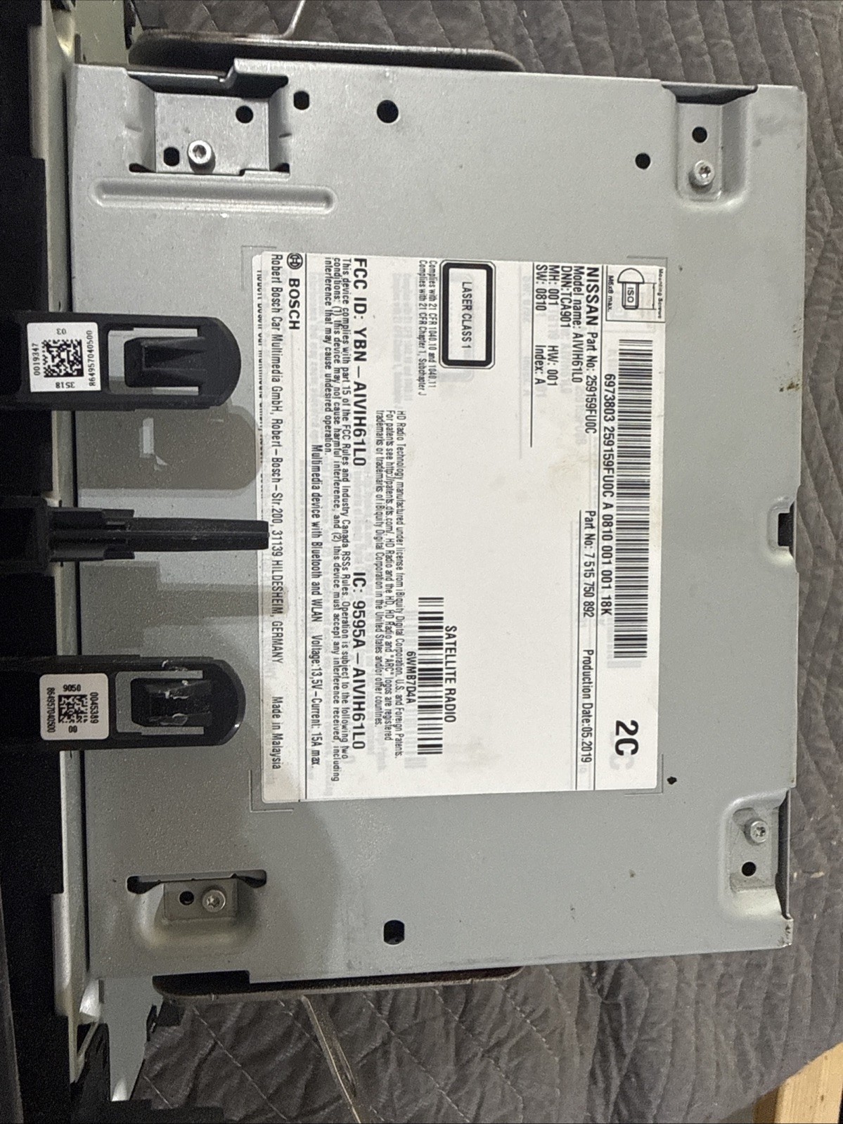 2019 Nissan Titan Radio Control Unit-Am/fm Radio-Cd Player.
