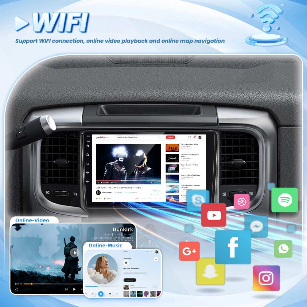 Car Stereo 4+64GB For Dodge Ram 1500 2500 3500 2013-2018 Android15 Radio GPS Cam