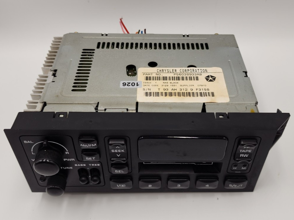 1984-2001 Jeep Dodge Ram OEM AM FM Radio P04858556AD *Tested*