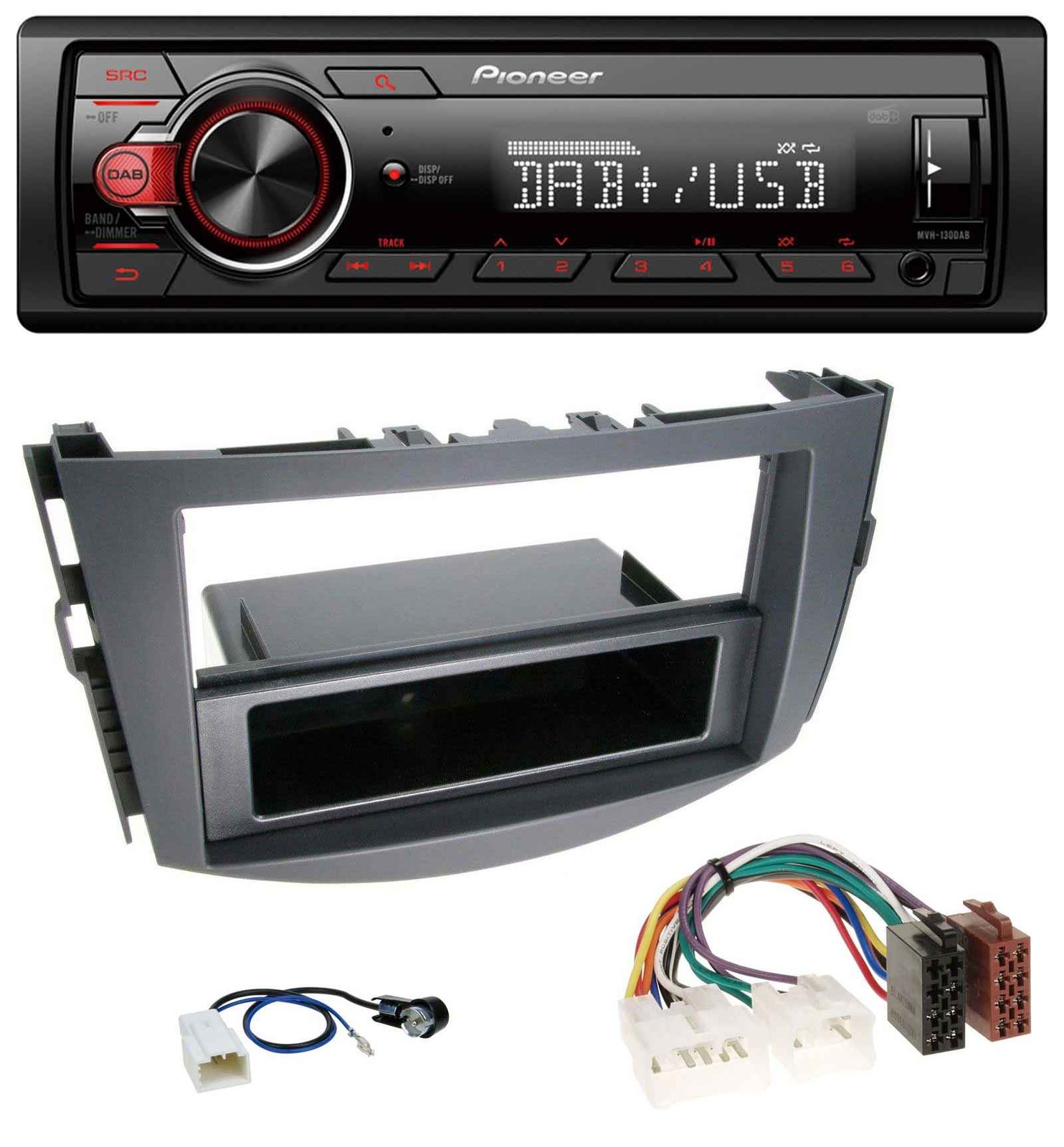 Pioneer MP3 1DIN DAB USB AUX Car Stereo for Toyota RAV-4 (2011-2013)