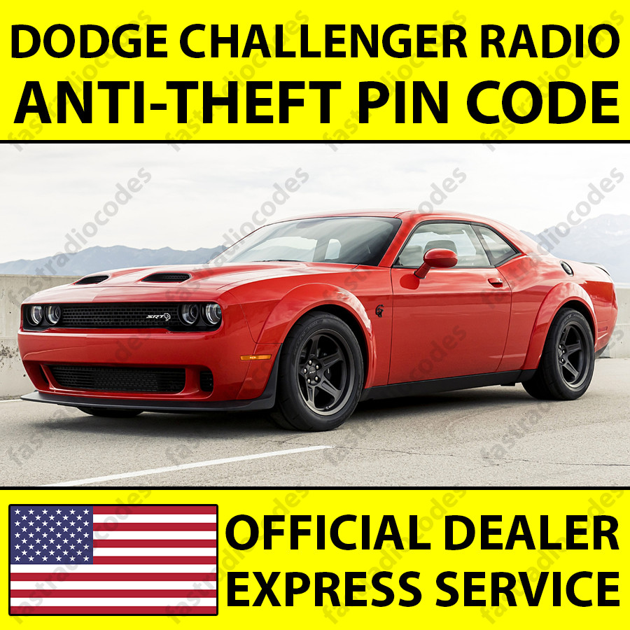 ✅DODGE CHALLENGER CAR RADIO ANTI-THEFT UNLOCKING PIN CODE FOR ALL MODELS✅