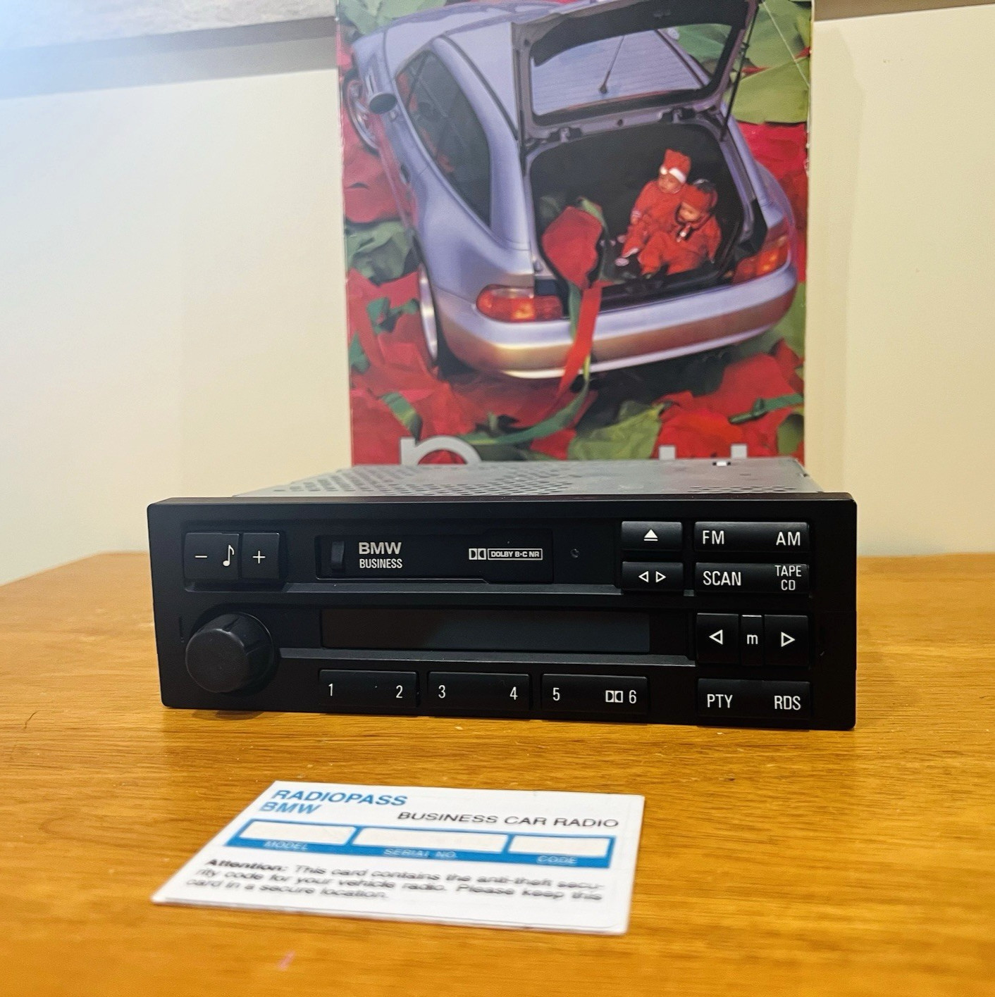 BMW C43 BLUETOOTH CASSETTE RADIO STEREO E30 E31 E36 318 325 540 840 M3 Z3 CODE