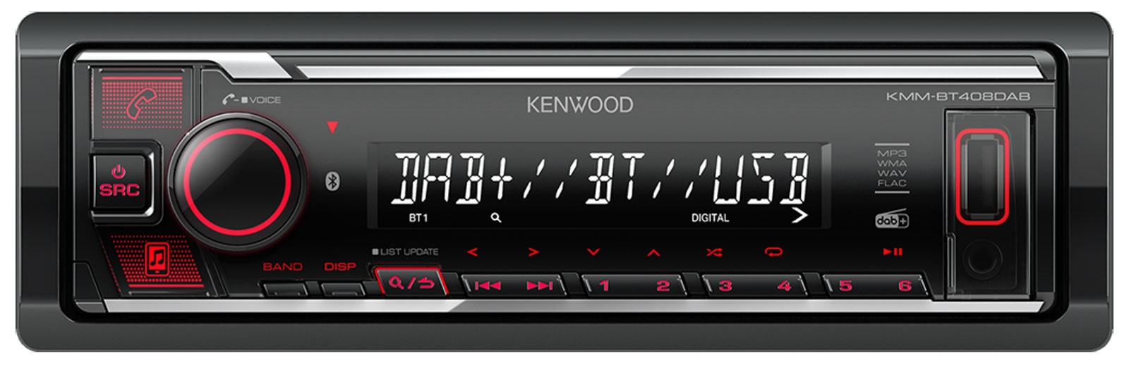 Kenwood MP3 Bluetooth USB DAB Car Stereo for Renault Twingo (07-12) Black
