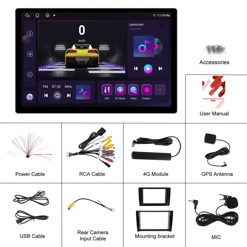 13.1” Carplay For Dodge RAM 1500 2500 2009-2012 Android 15 Car Radio GPS 4+64GB