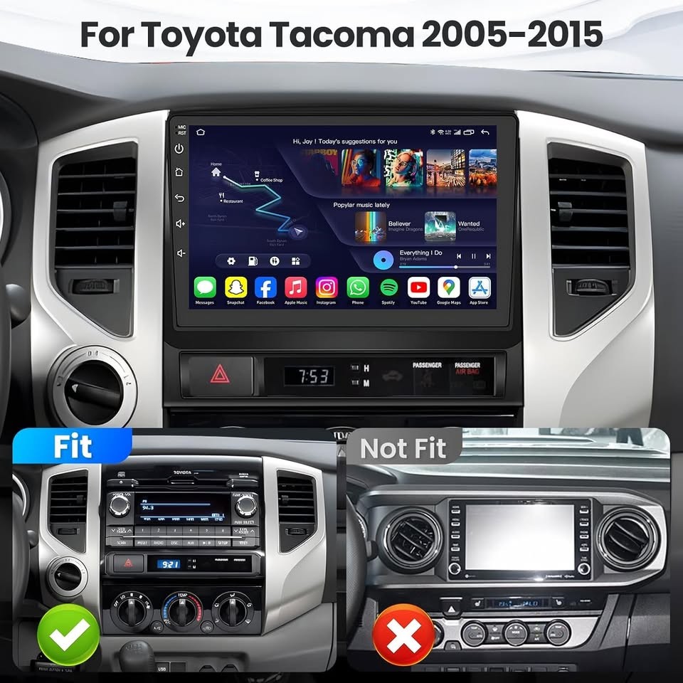 Toyota Tacoma [2005 – 2015] Android 13 9″ CarPlay GPS Radio Stereo 64G
