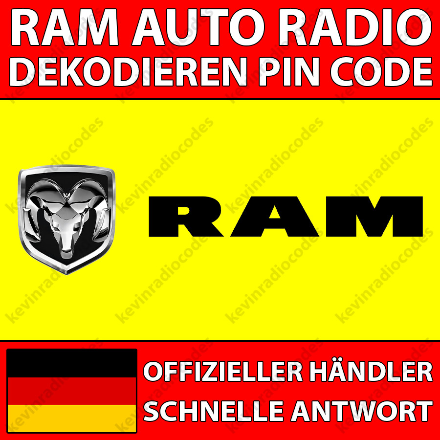 ✅RAM RADIO DEKODIEREN PIN CODE 1500 2500 3500 PROMASTER VP2 VP3 VP4 UCONNECT 12✅
