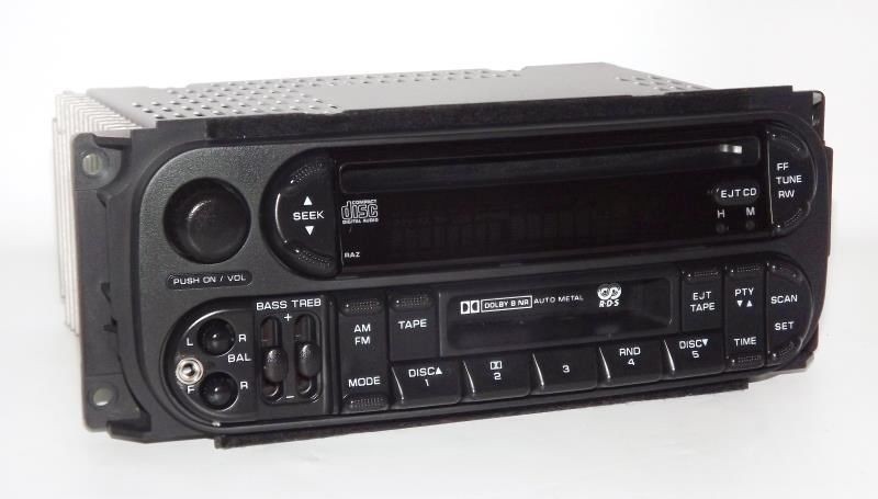 2003 Dodge Ram 2500 Truck Radio RAZ AM FM CD Cassette Upgraded w Aux MP3 Input