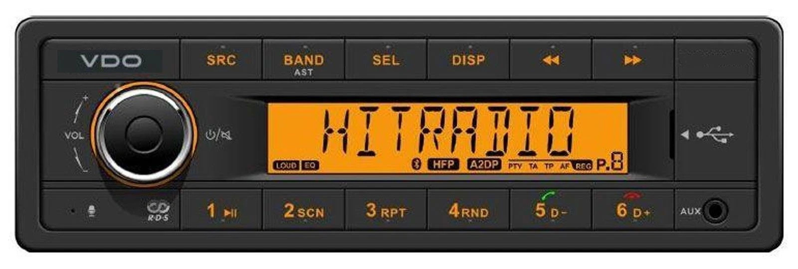 VDO TRW312UB-OR MP3 Car Stereo Bluetooth USB AUX-IN Successor to TR7412UB-OR