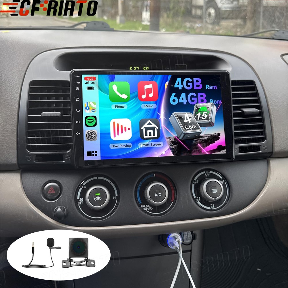 4G+64GB Stereo For Toyota Camry 2000-2006 Android 15 CarPlay Car Radio + Camera