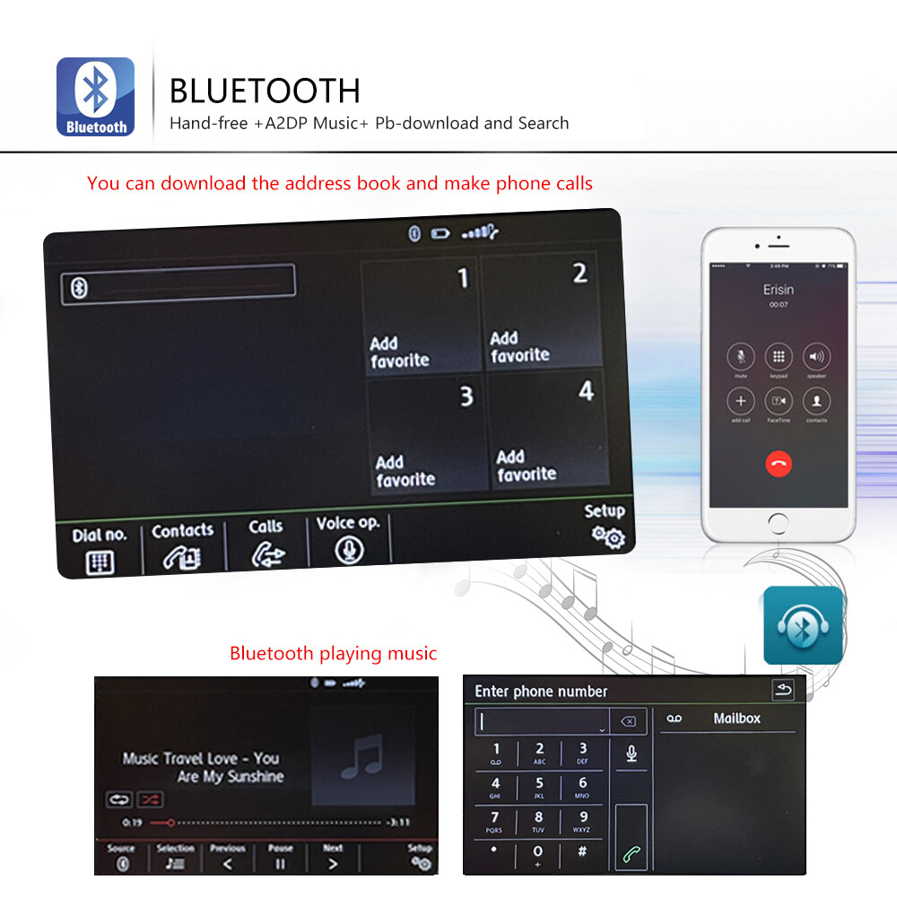 NONAME RCD360PRO 187B Car Radio Stereo Carplay Android Auto For VW Jetta Golf CC
