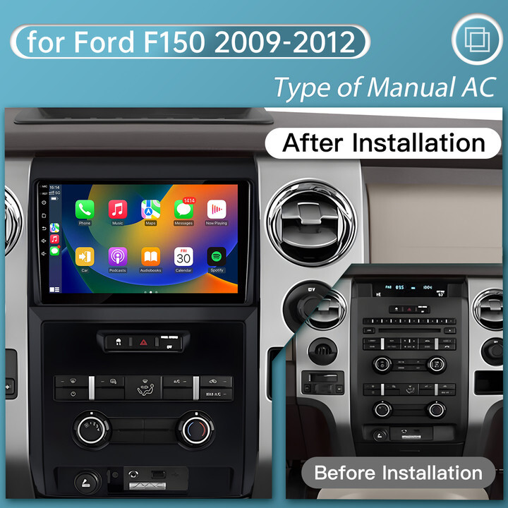 For 2009-2012 Ford F-150 Apple Carplay F150 Radio Android 12.0 GPS Navi WiFi RDS