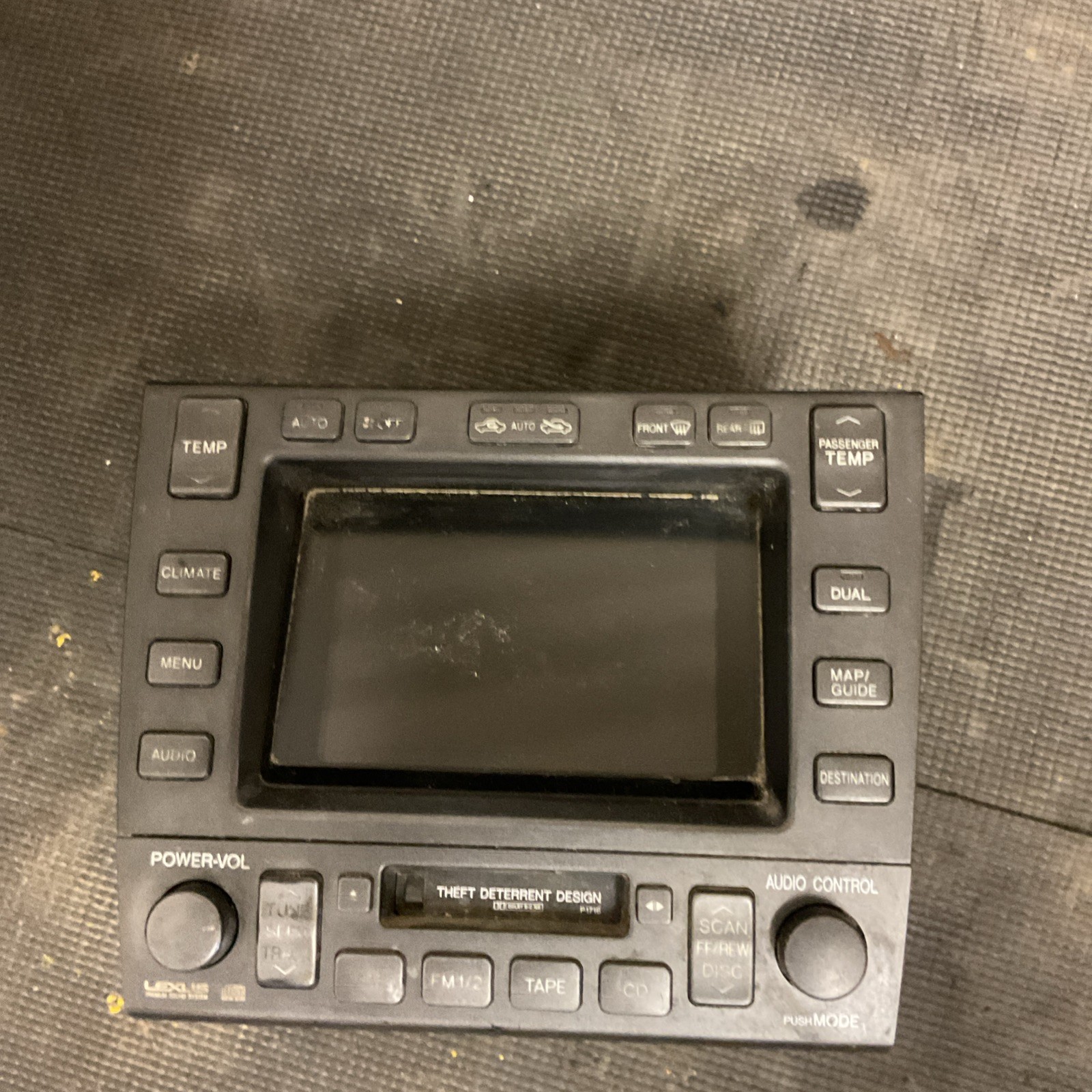 1999 Lexus Gs300 Navigation Screen W/ Cassette Player