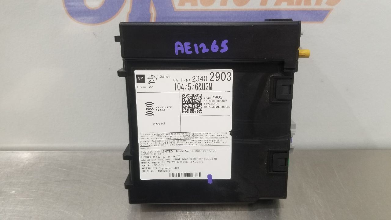 16 CHEVY SILVERADO 2500 HIGH COUNTRY RADIO AUDIO RECEIVER 23402903