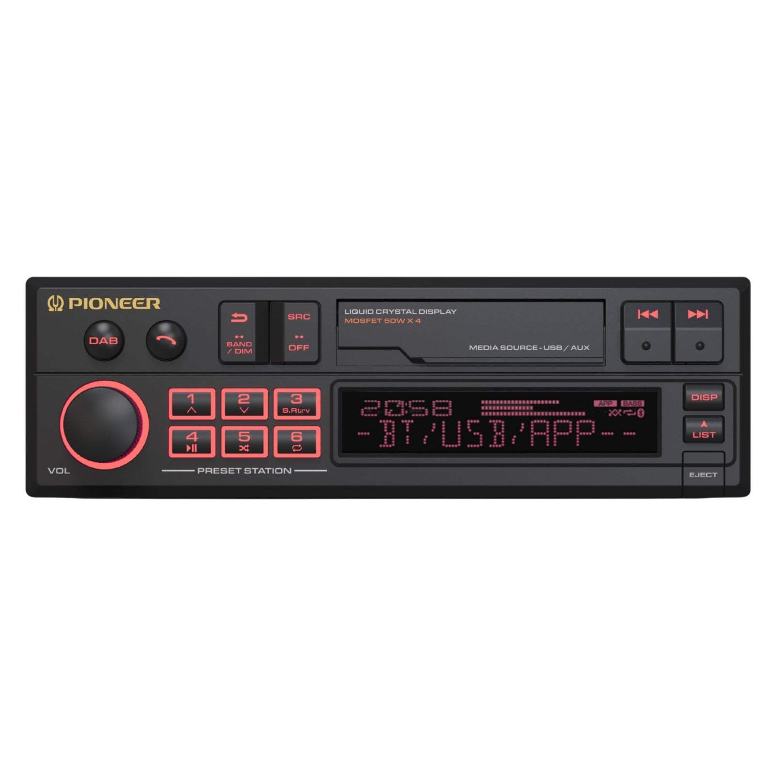 Pioneer SXT-C10PS Retro Car Stereo Bluetooth DAB+ USB Aux Classic Radio OEM Look