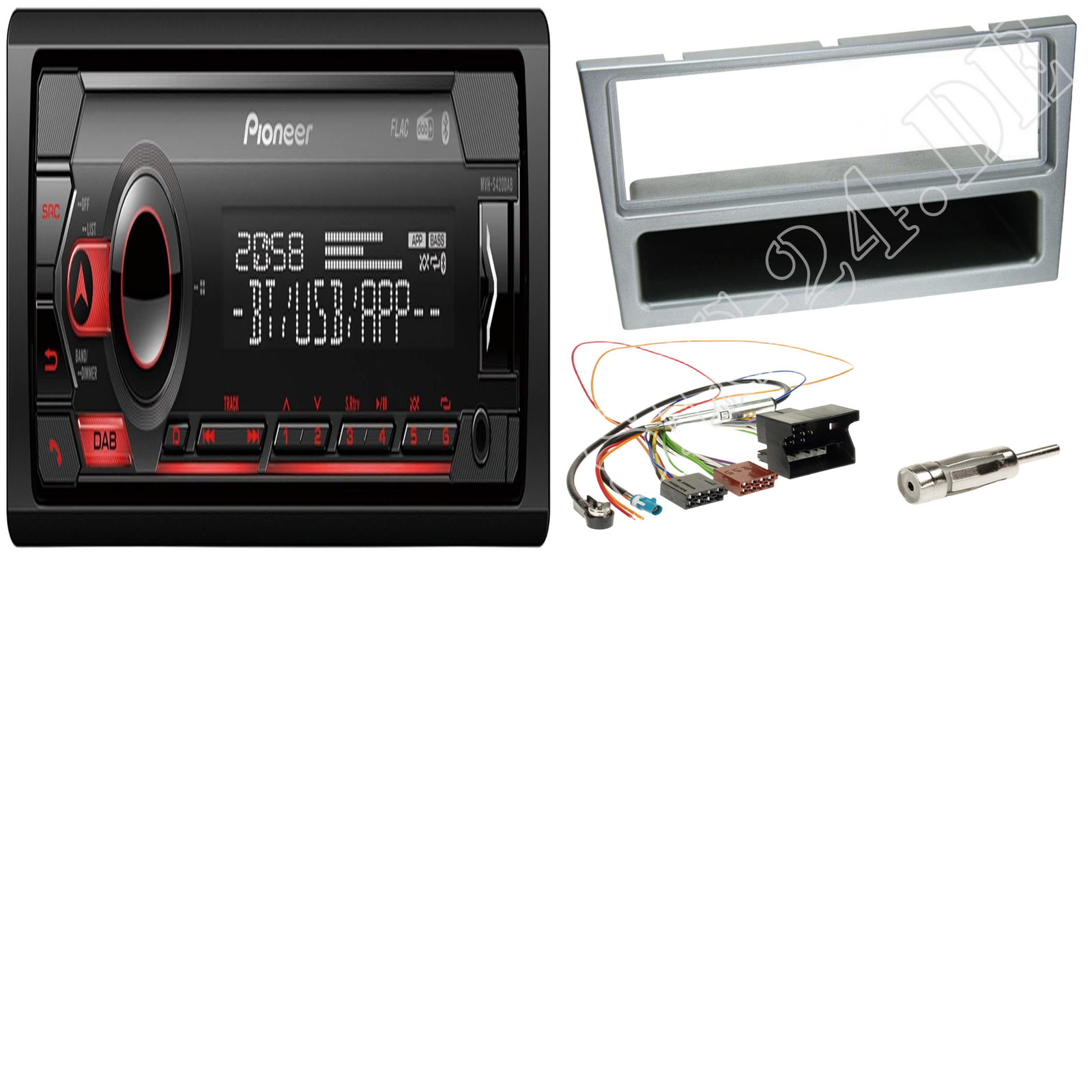 Pioneer MVH-S420DAB radio DAB Bluetooth with installation kit for Opel Corsa C (X01)