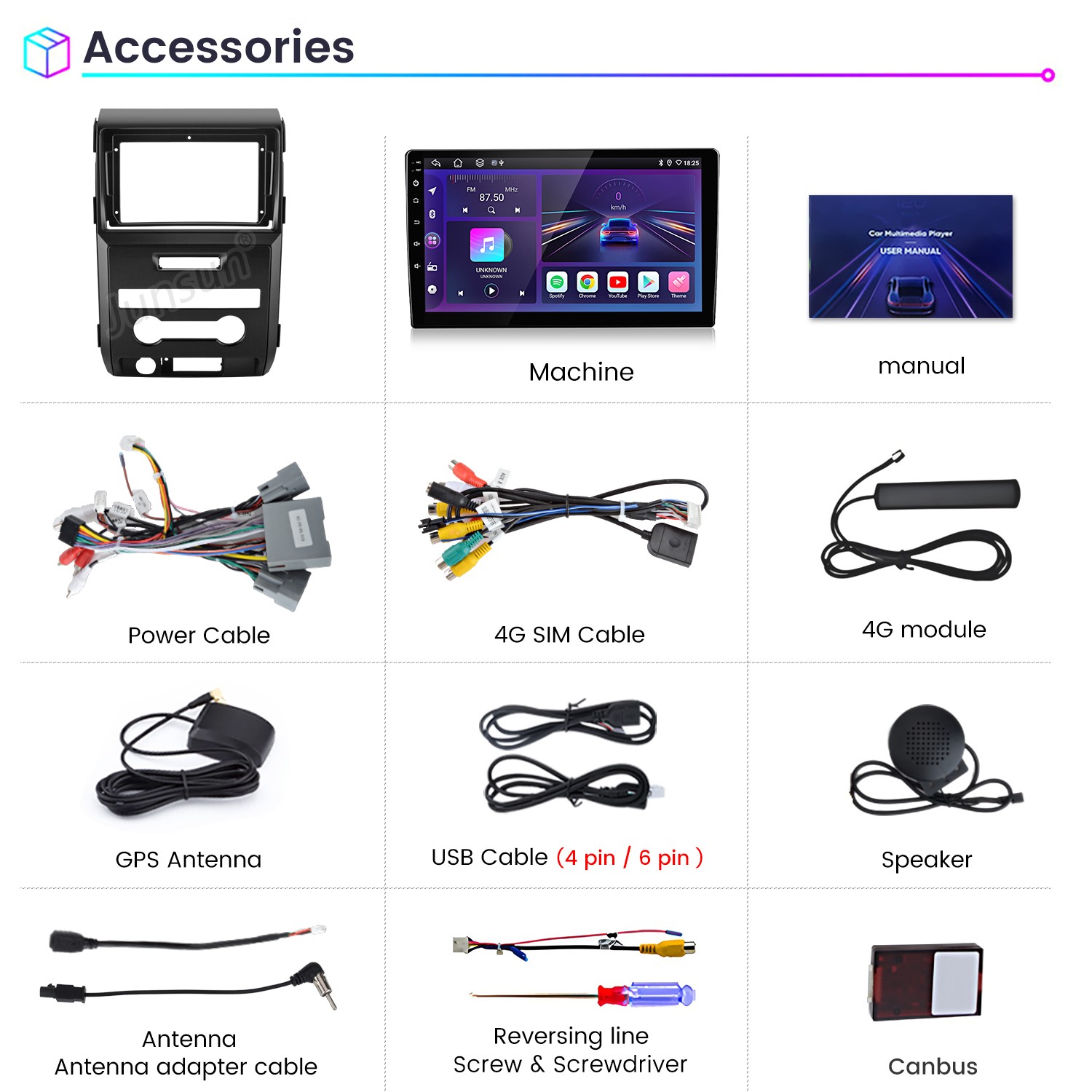 For Ford F-150 F150 2009-2012 Car Radio GPS Navi 8Core Carplay Android 15 6+128G