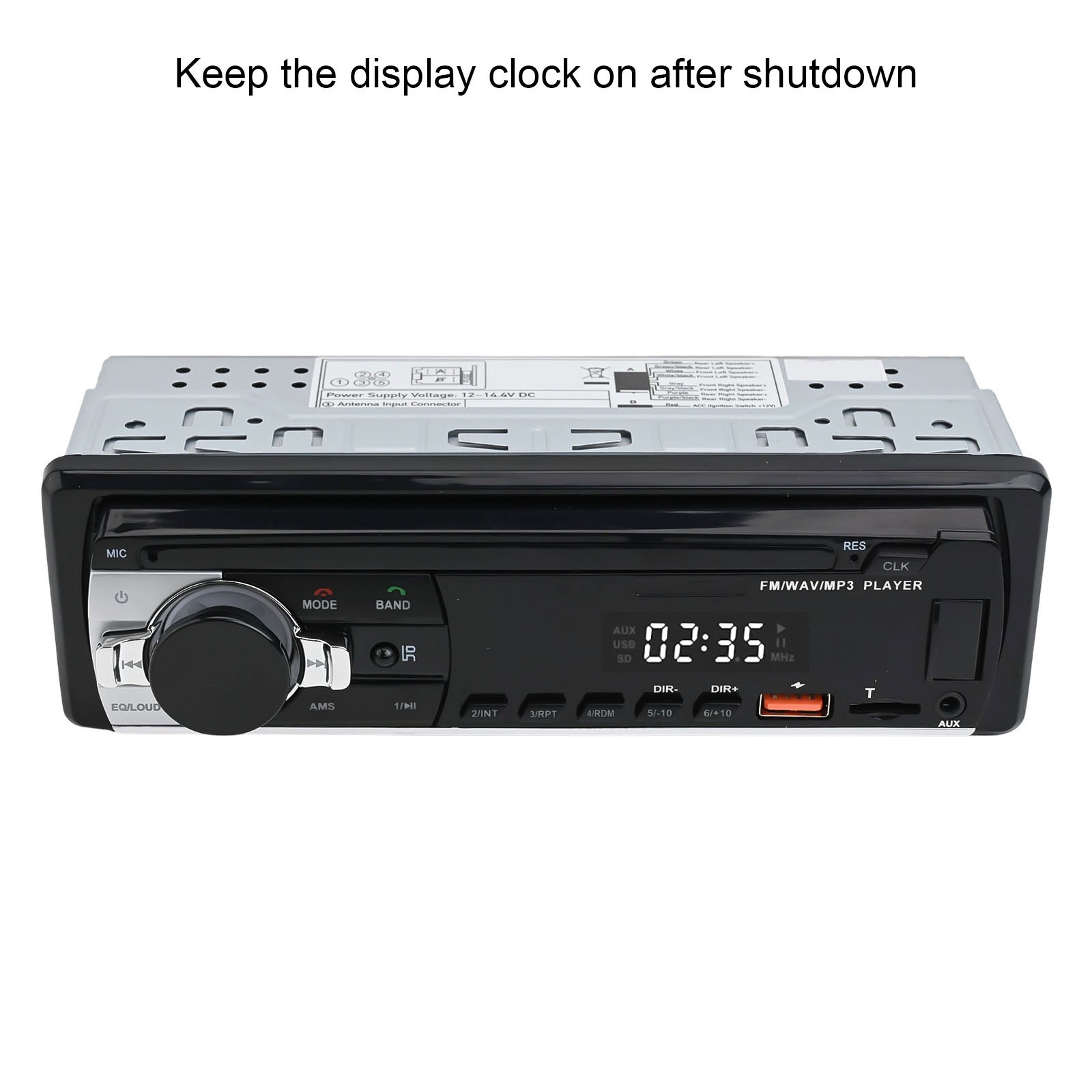 Sleek Black Design Powerful 60W Digital car for mp3 player features USB input
