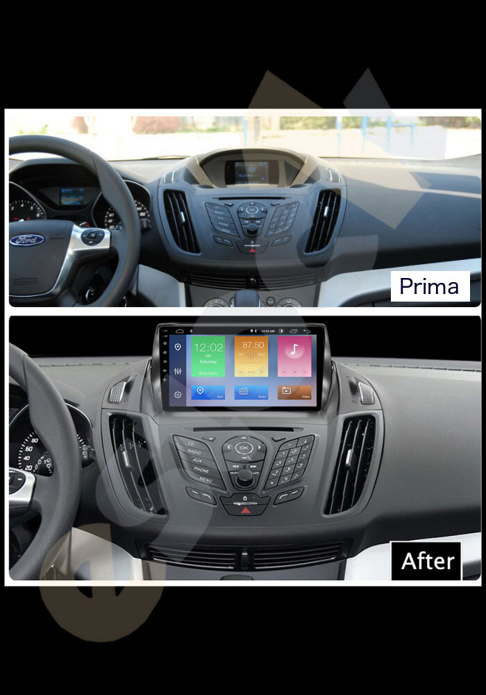 “CAR TABLET BLACK FOR FORD KUGA CAR RADIO ANDROID 10 4G MEMORY + 64G ROM WI-FI GPS 7”