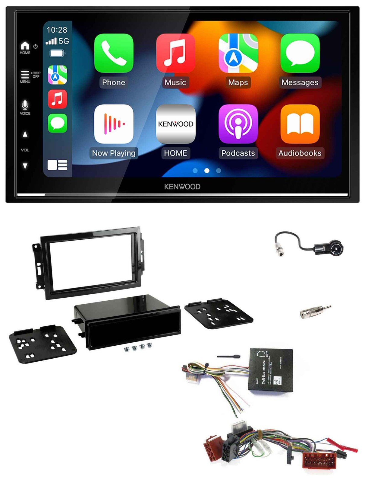 Kenwood DAB USB Bluetooth 2DIN CAN-Bus Car Stereo for Chrysler Jeep Dodge 2005-20