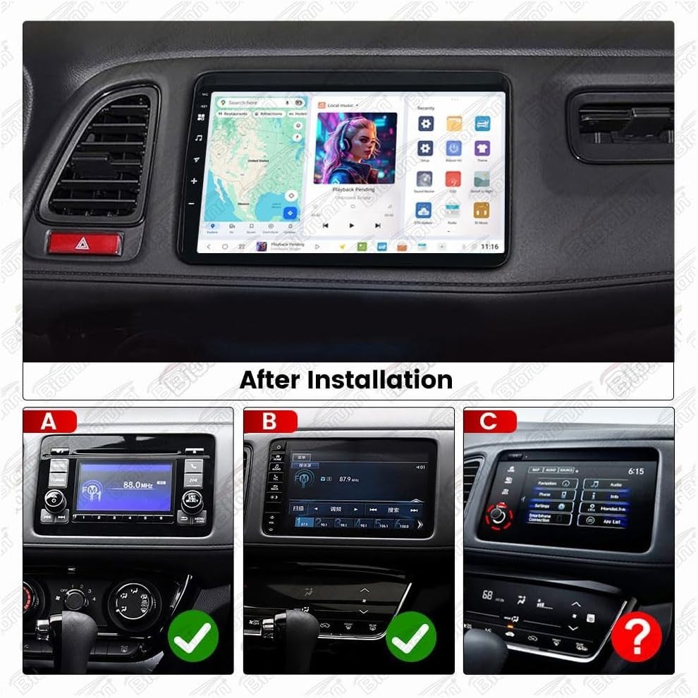 Radio for Honda Vezel HR-V HRV 2013-2022-4GB RAM 64GB ROM, 8-Core Android DU 217