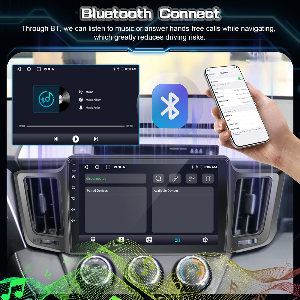 10.1″ For Toyota RAV4 2013-2018 Carplay Car Stereo Radio GPS BT NAVI Android 15