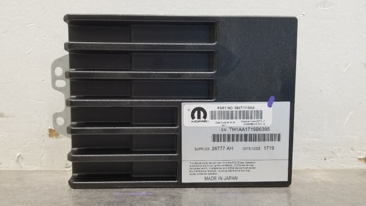 20 JEEP WRANGLER JL JLU RADIO AUDIO AMP AMPLIFIER LEFT HAND DRIVE 68471119AA