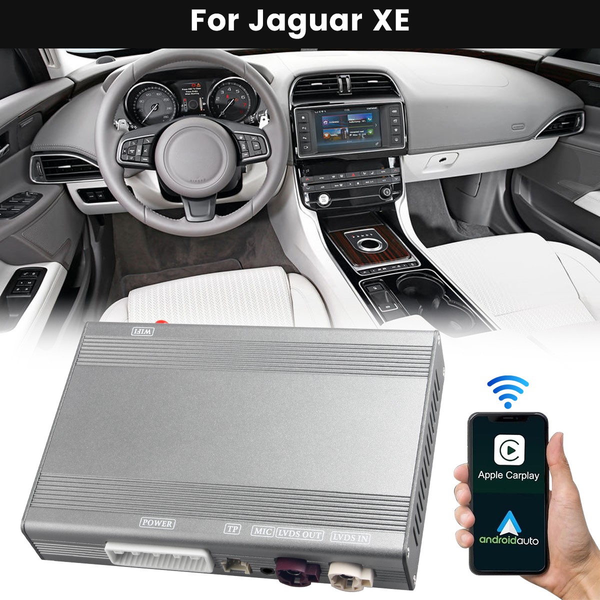 Wireless Carplay Android Auto Decoder Module For Range Rover Evoque 8″ Screen