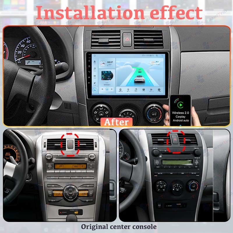 8 Core Car Radio for Toyota Corolla 2006-2013 Carplay Android Stereo Navi WIFI