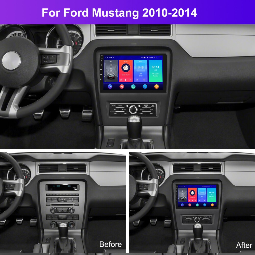 Car Radio Stereo Carplay For 2010-2014 Ford Mustang 2+32G 10in Head Unit FM