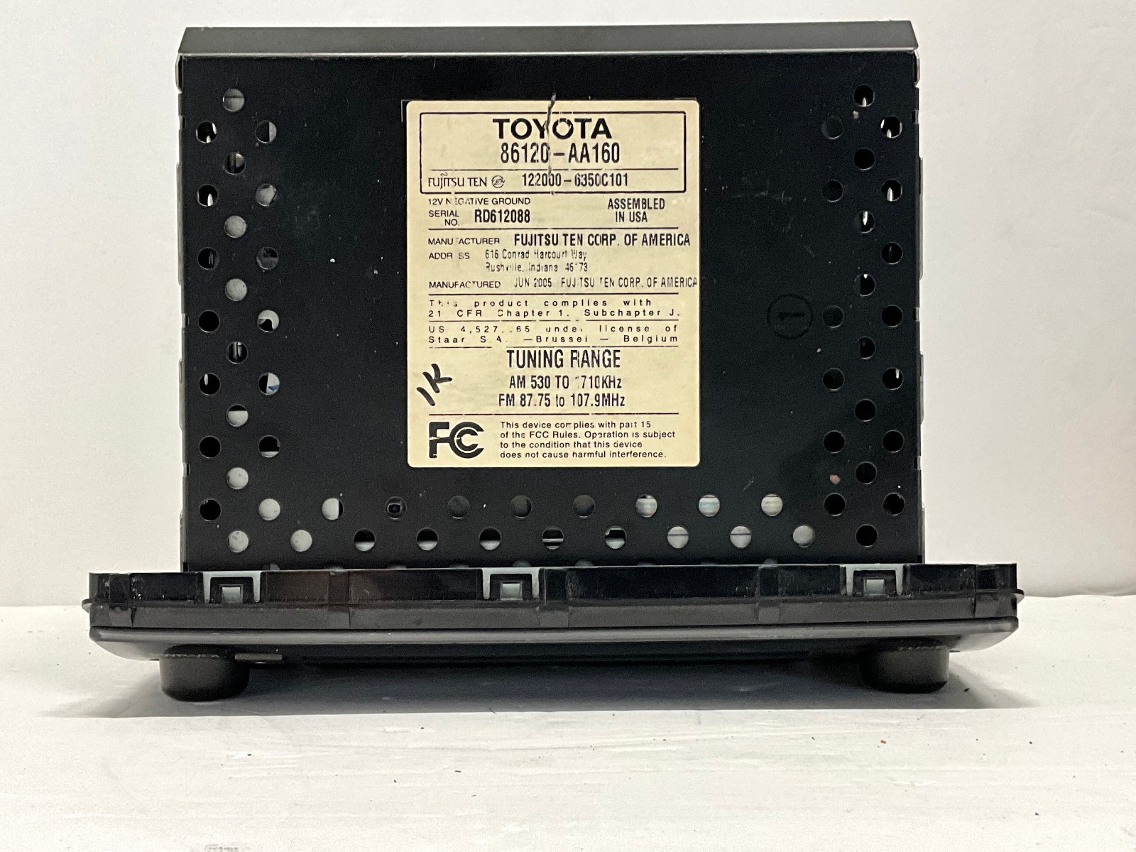 Toyota Camry 2005 2006 CD player base Fujitsu Ten 16860 none-JBL TESTED