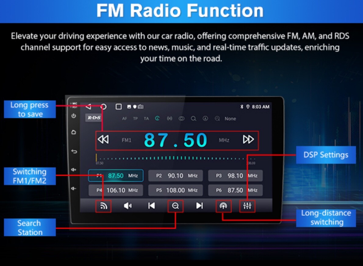 Car Radio Stereo for Dodge Ram 2013-2019 1500 2500 3500 Built in Carplay/Android