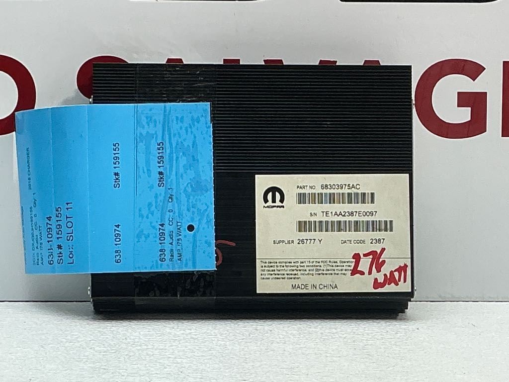 2017-18-19-20-21-22-2023 CHALLENGER Audio Equipment Radio Amplifier 276 Opt RD7