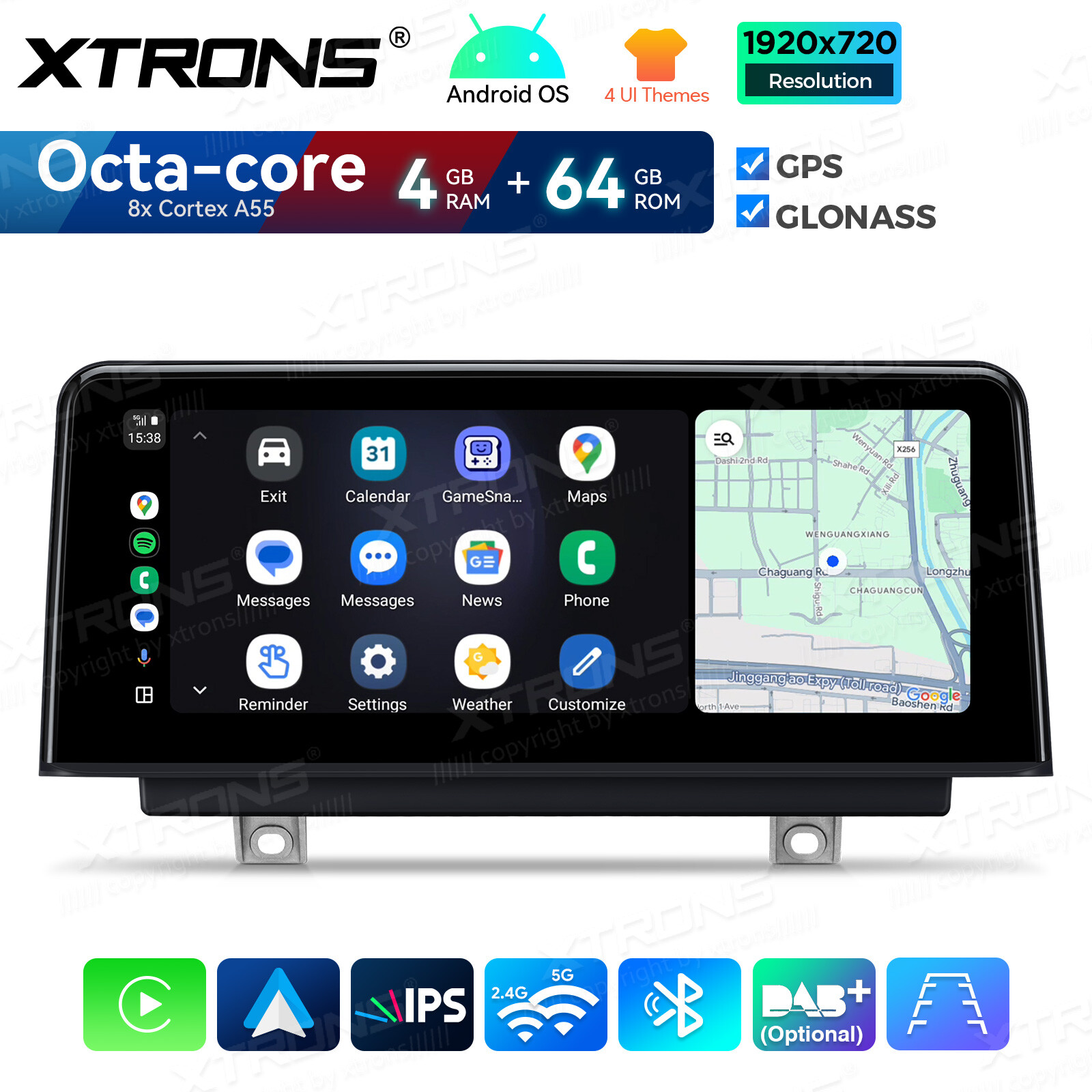 8Core Car Stereo CarPlay Android 14 GPS Navi For BMW 1/2 er F20 F21 F22 F23 NBT