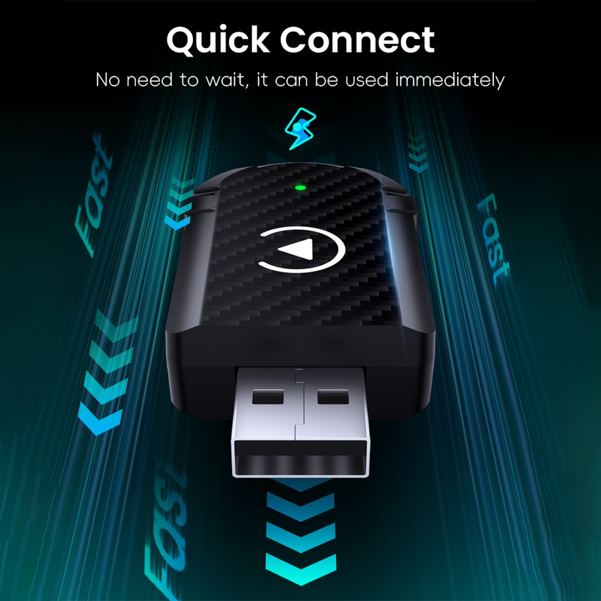 2025 Upgrade Wireless Android Auto Adapter Wireless CarPlay Adapter -Plug & Play