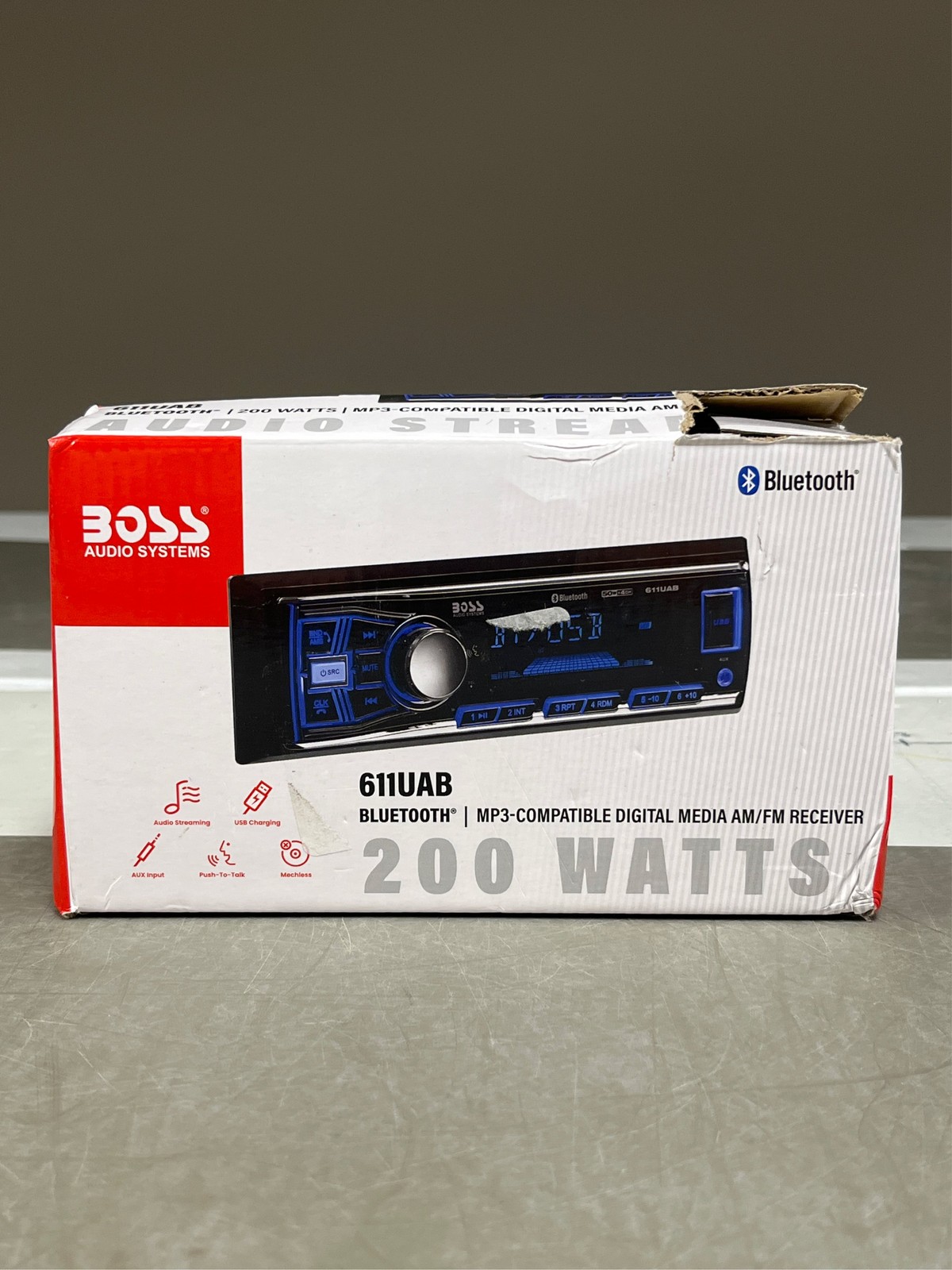 Boss Audio Systems 611UAB Single Din USB/SD AUX Bluetooth Multimedia Radio Car S