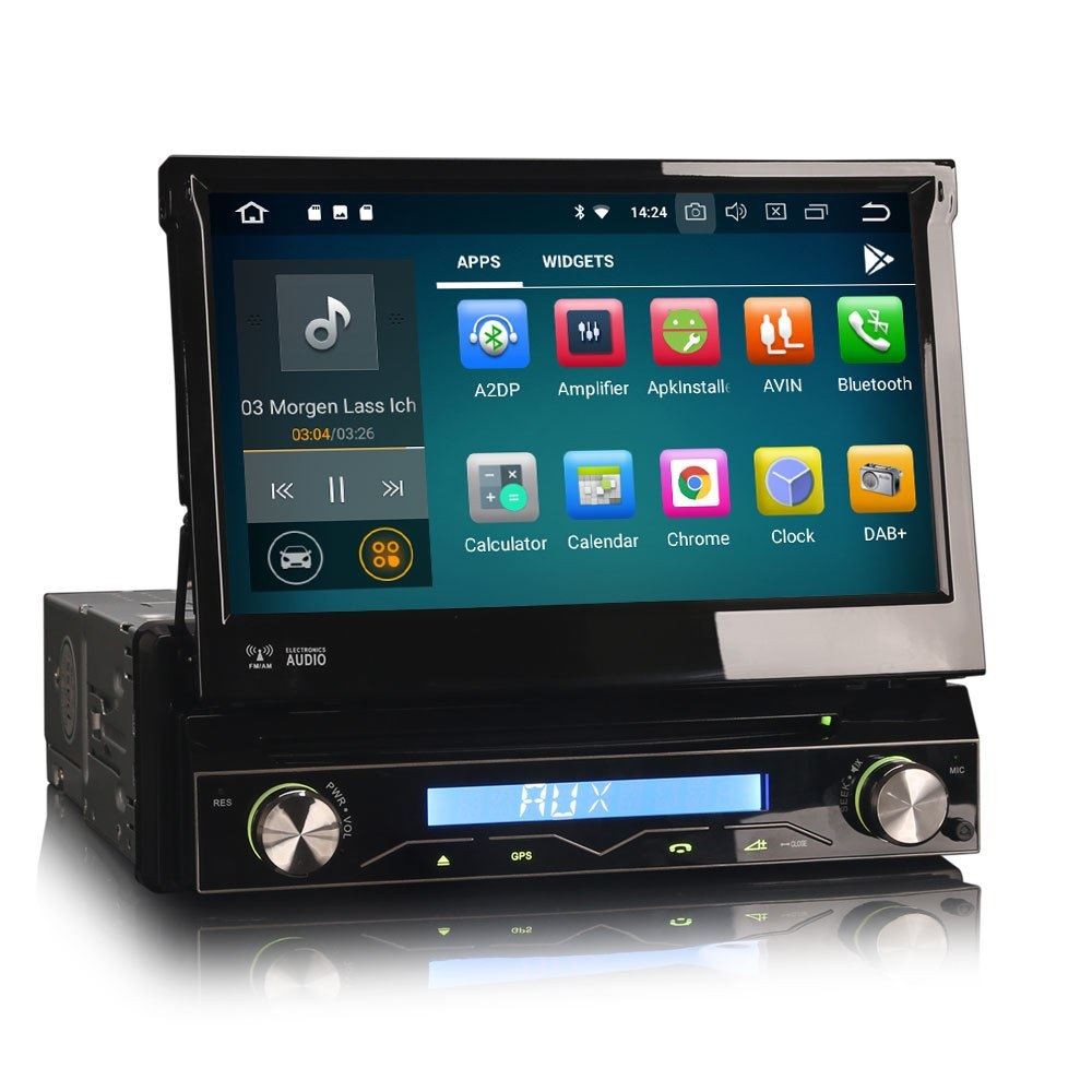 CarPlay Radio Android Auto SatNav DVD GPS Single DIN Flip-Out Stereo A85 PRO 88U