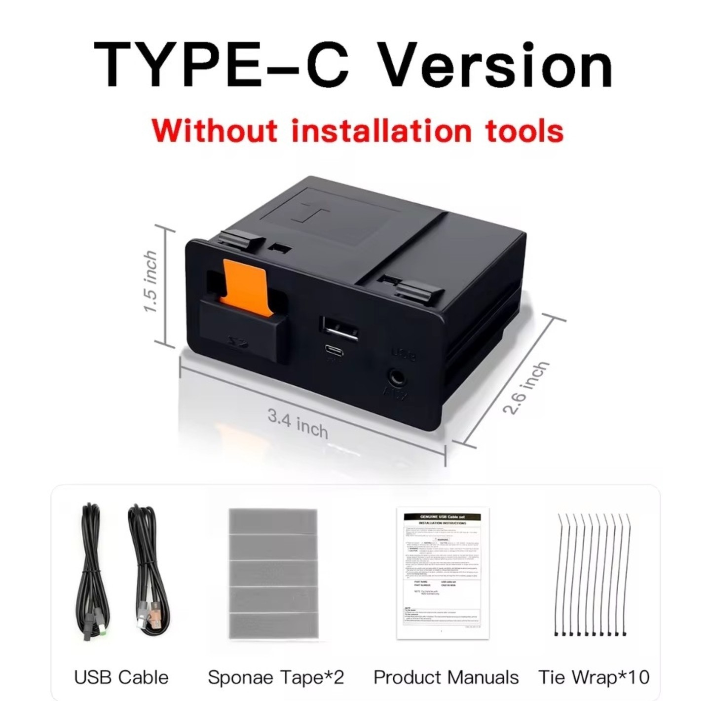 Mazda Android Auto Kit Carplay USB TYPE-C Connector CX5 CX3 CX9 MX5 Mazda 6 UK