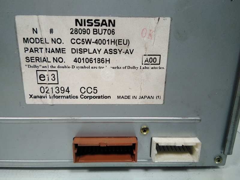 28090BU706 multifunction screen Nissan Almera Tino V10M ambience 2000 723602