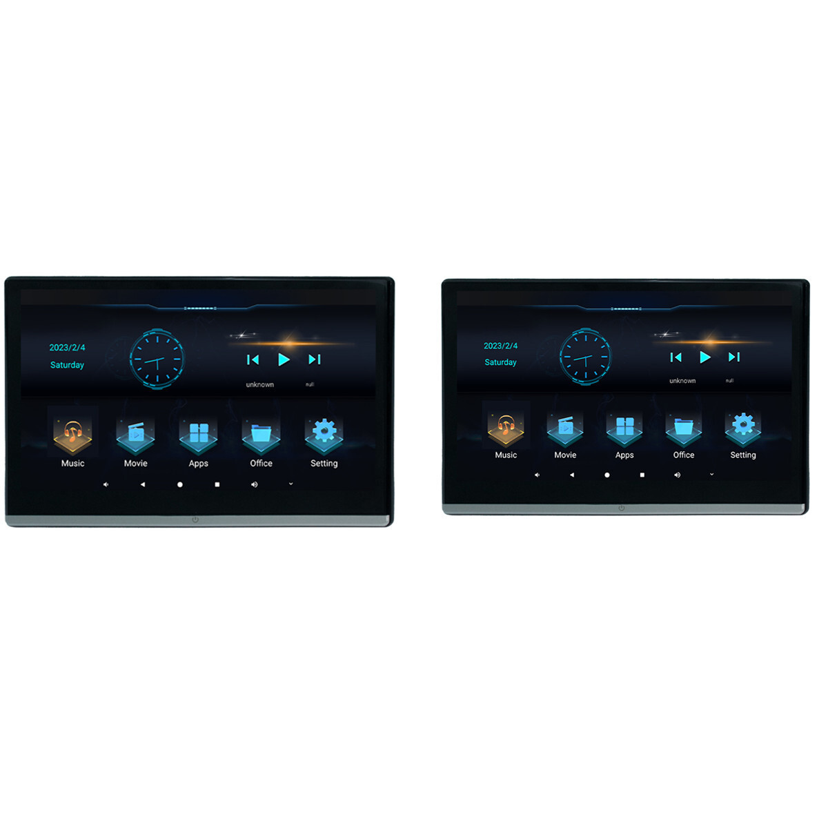 1080P Car 13.3in Android Headrest Player Bluetooth WIFI FM Mirror Link 4+64G