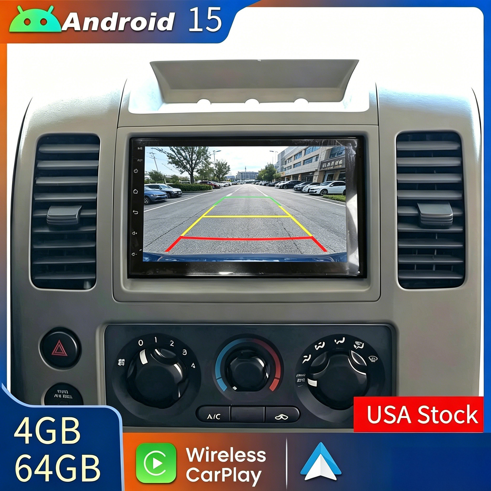 For 2005-2009 Nissan Frontier CarPlay Android 13 Car Radio Stereo DSP WiFi