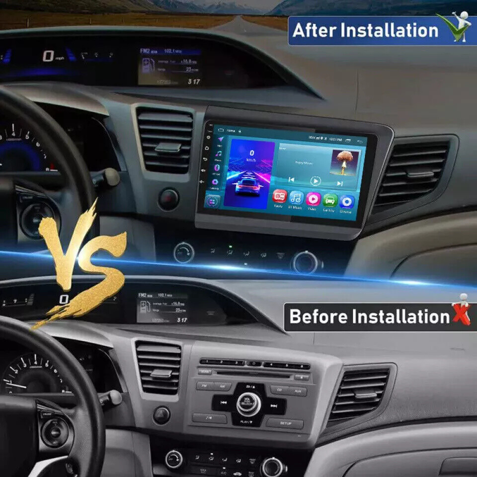 For 2012-2015 Honda Civic Apple Carplay Car Stereo Radio Android 15.0 GPS 4+64GB