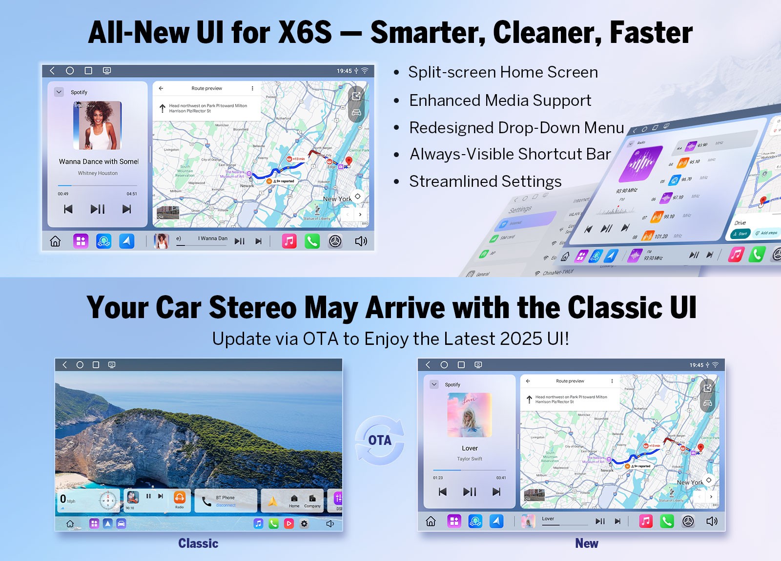 7″ QLED Car Stereo 6+64 Android 13 Double Din Radio GPS Navi WiFi DSP CarPlay 4G