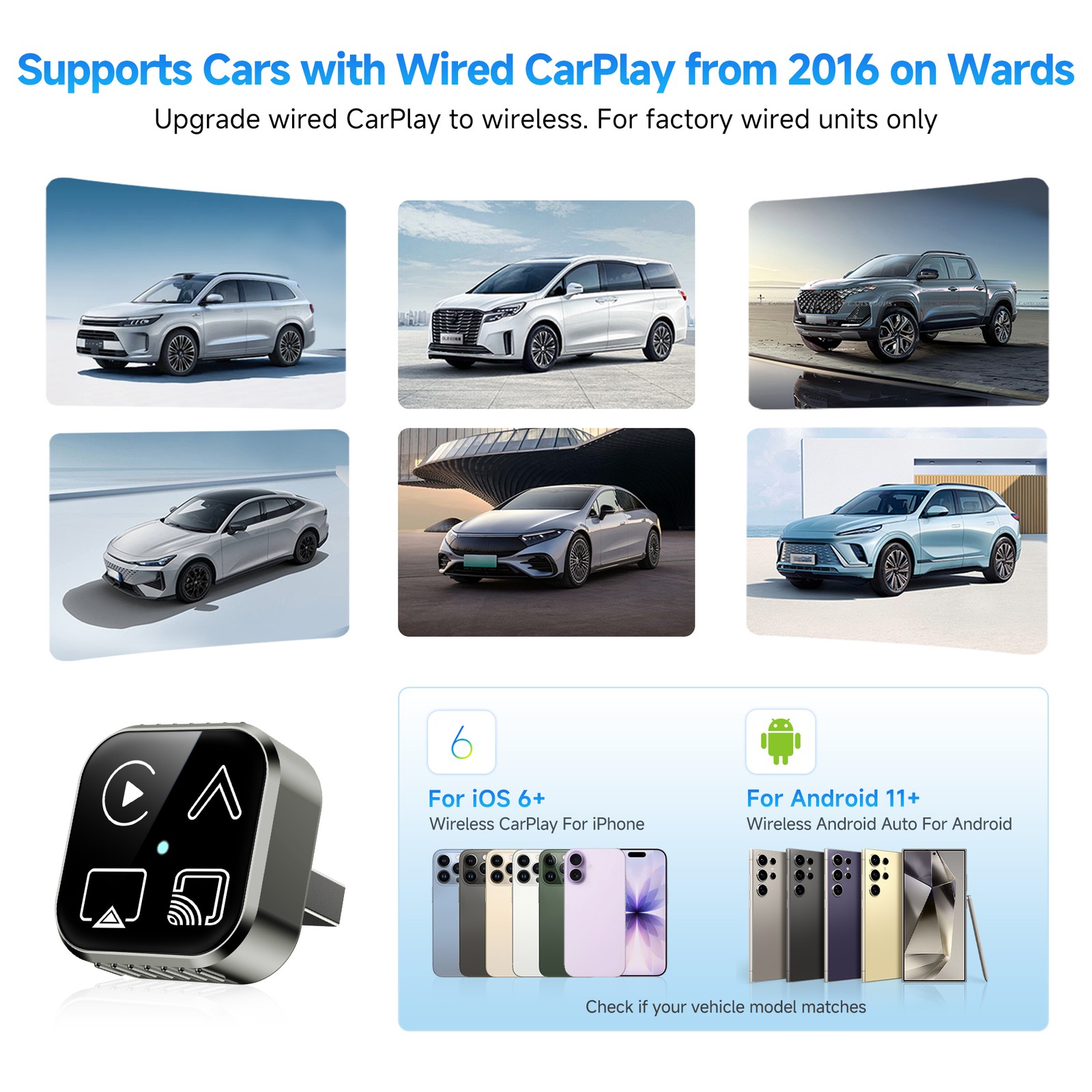 4 IN 1 CarPlay Adapter for Apple iPhone/Android Auto/AirPlay/Miracast 2026 NEW