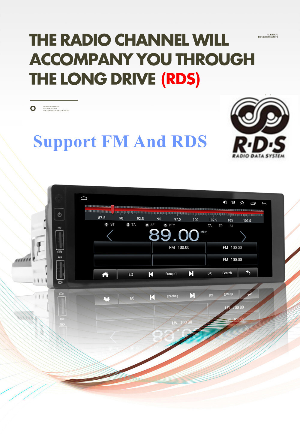 Fit For Dodge Ram Charger 1981-1993 6.8in Car Stereo Radio Player WIFI Bluetooth