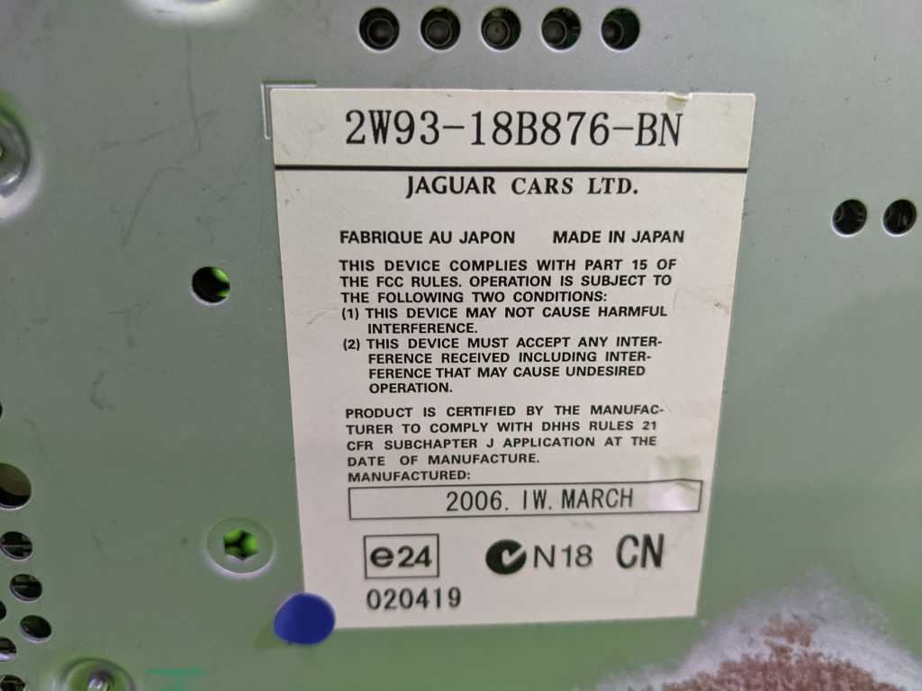 06 07 JAGUAR XJ8 FACTORY RADIO RECEIVER AM FM CD OEM 4750-24