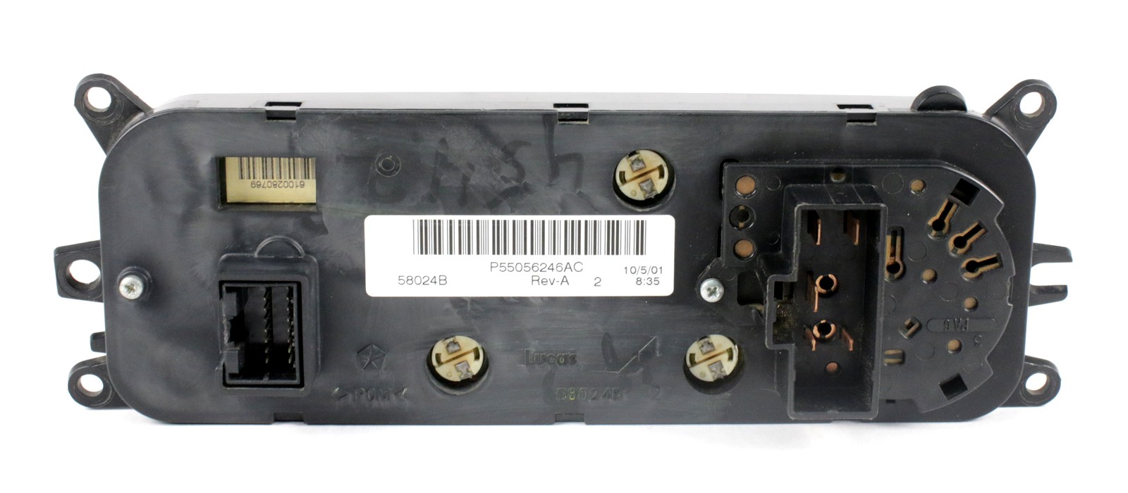 2002 Dodge Ram 1500 Manual Temperature Control Panel Defrost Model ID 55056246AC