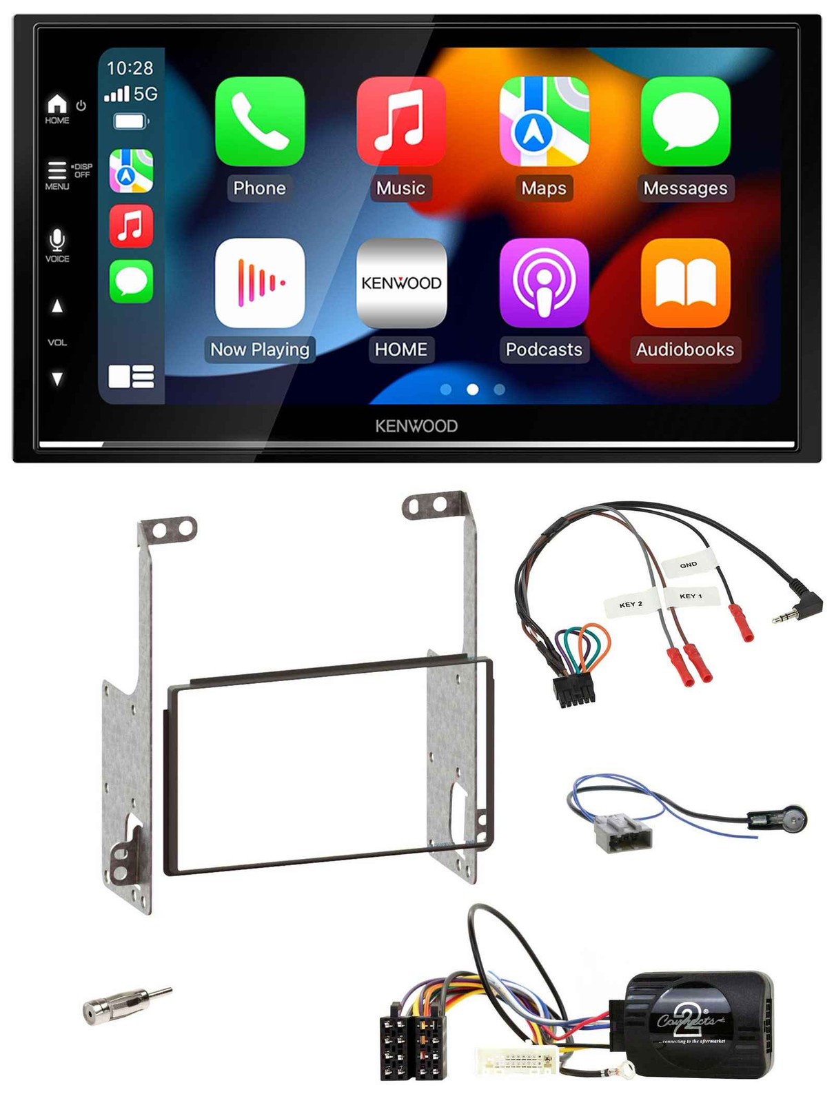 Kenwood DAB USB Bluetooth 2DIN Steering Wheel Car Stereo for Nissan X-Trail 09-14 T31 sc