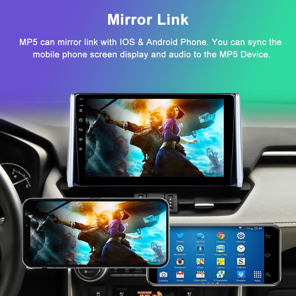 For Toyota RAV4 2018-2020 Fit For Carplay Android 15 Car Stereo Radio 4+64GB CAM