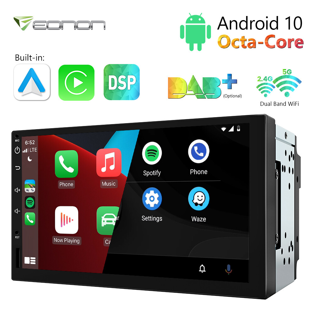 Double Din Q04Pro 7″ IPS Android 10 Car Stereo GPS Navi Radio Bluetooth CarPlay