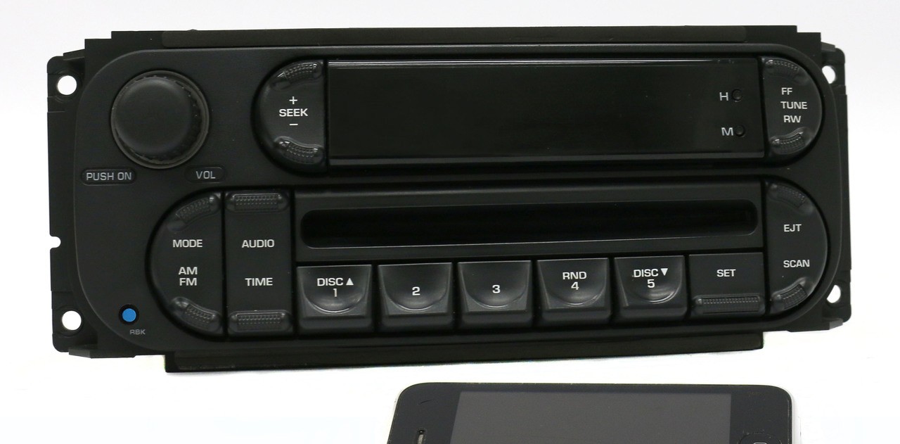Chrysler Jeep Dodge RBK Digital 22-10 Radio 02-07 AM FM CD Player w Bluetooth